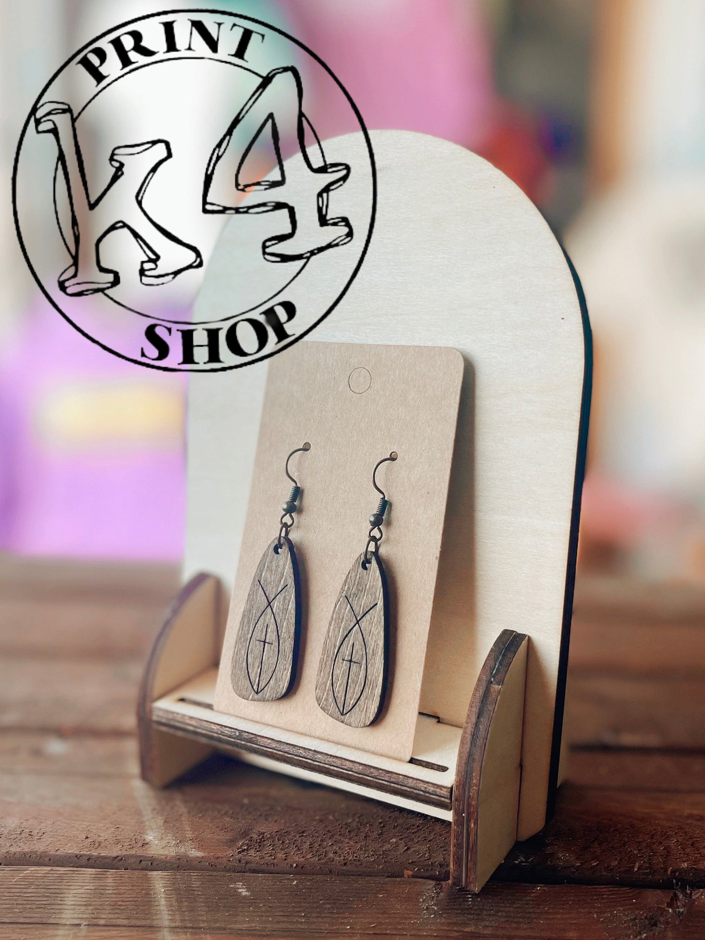 Jesus Fish & Cross Earrings