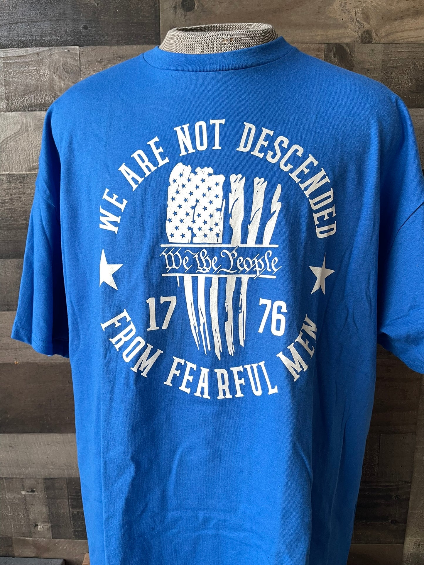 We are not descended from fearful men t-shirt