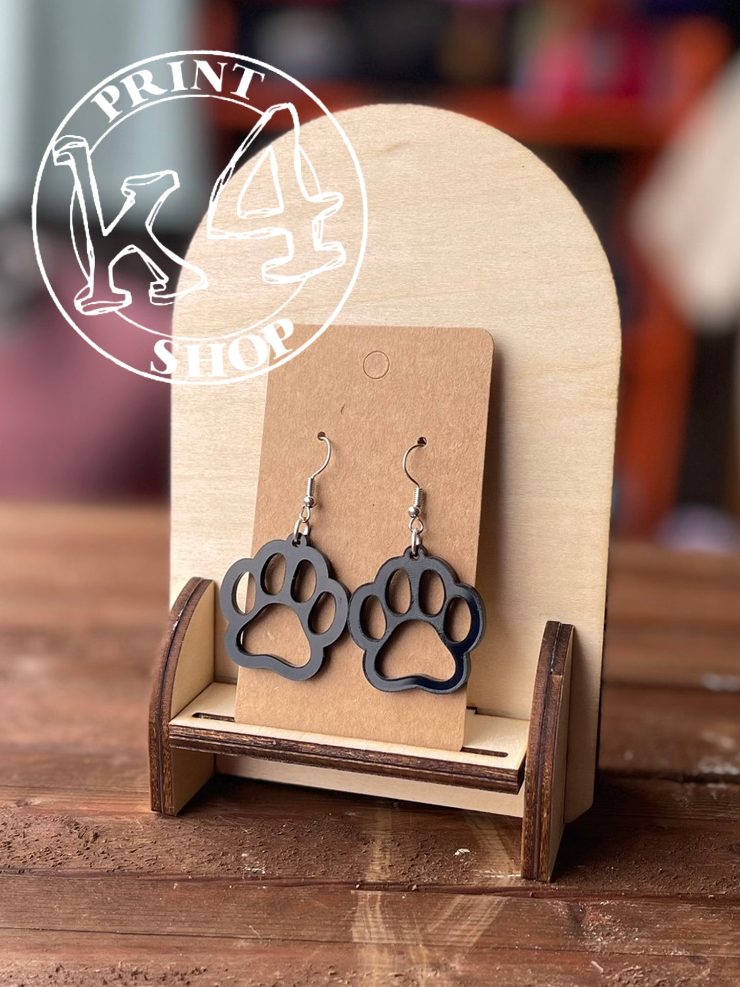 Acrylic Paw Earrings