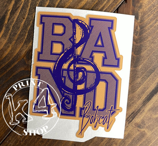 Bobcat Band Sticker