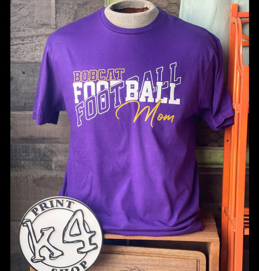 Bobcat Football Mom T-shirt