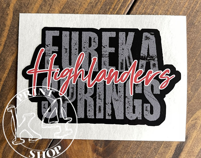 Eureka Springs Highlander Sticker